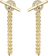 ATHRA LUXE Pavé Toggle Front/Back Earrings