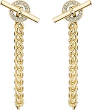 ATHRA LUXE Pavé Toggle Front/Back Earrings