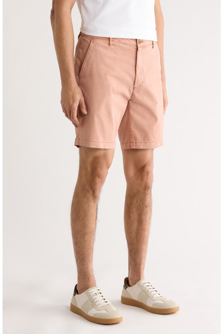 Wanderer 8.5-Inch Stretch Cotton Chino Shorts, Alternate, color, SULFUR FADED SALMON