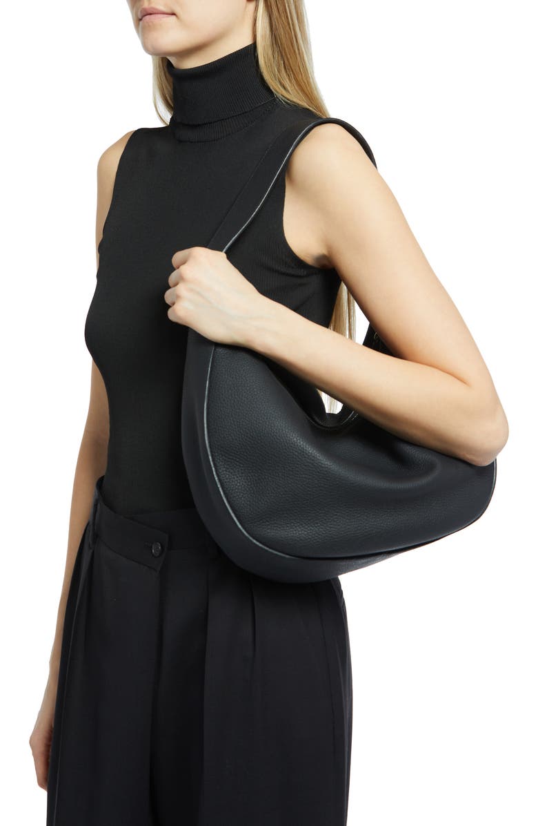 The Row Allie Leather Hobo Bag, Alternate, color,