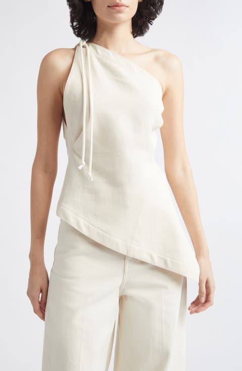 One-Shoulder Cotton Top