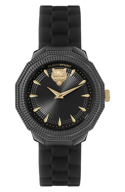 Sport Dynasty Silicone Strap Watch, 37mm