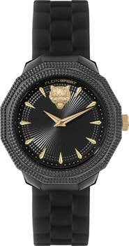 PLEIN SPORT Sport Dynasty Silicone Strap Watch, 37mm