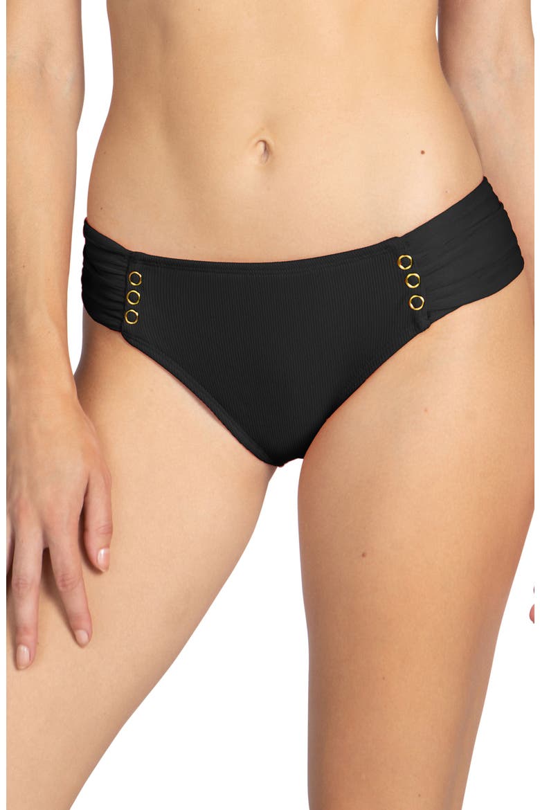 Amy Side Tab Bikini Bottoms, Main, color, LICORICE