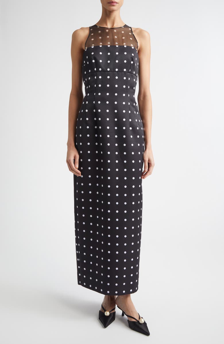 Emilia Wickstead Layered Polka Dot Silk Organza Dress, Alternate, color, Polka Dot