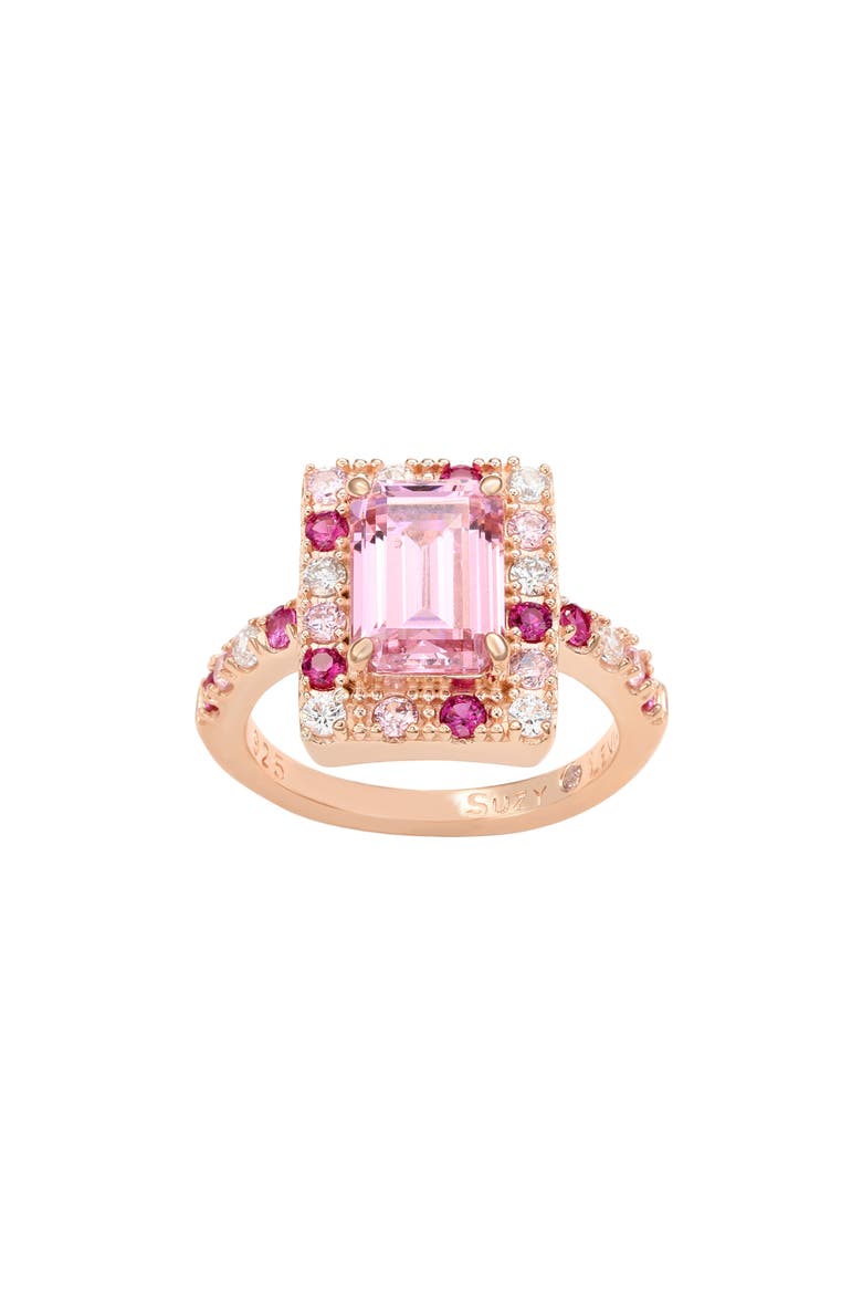 Mixed Pink Cubic Zirconia Ring, Alternate, color, PINK