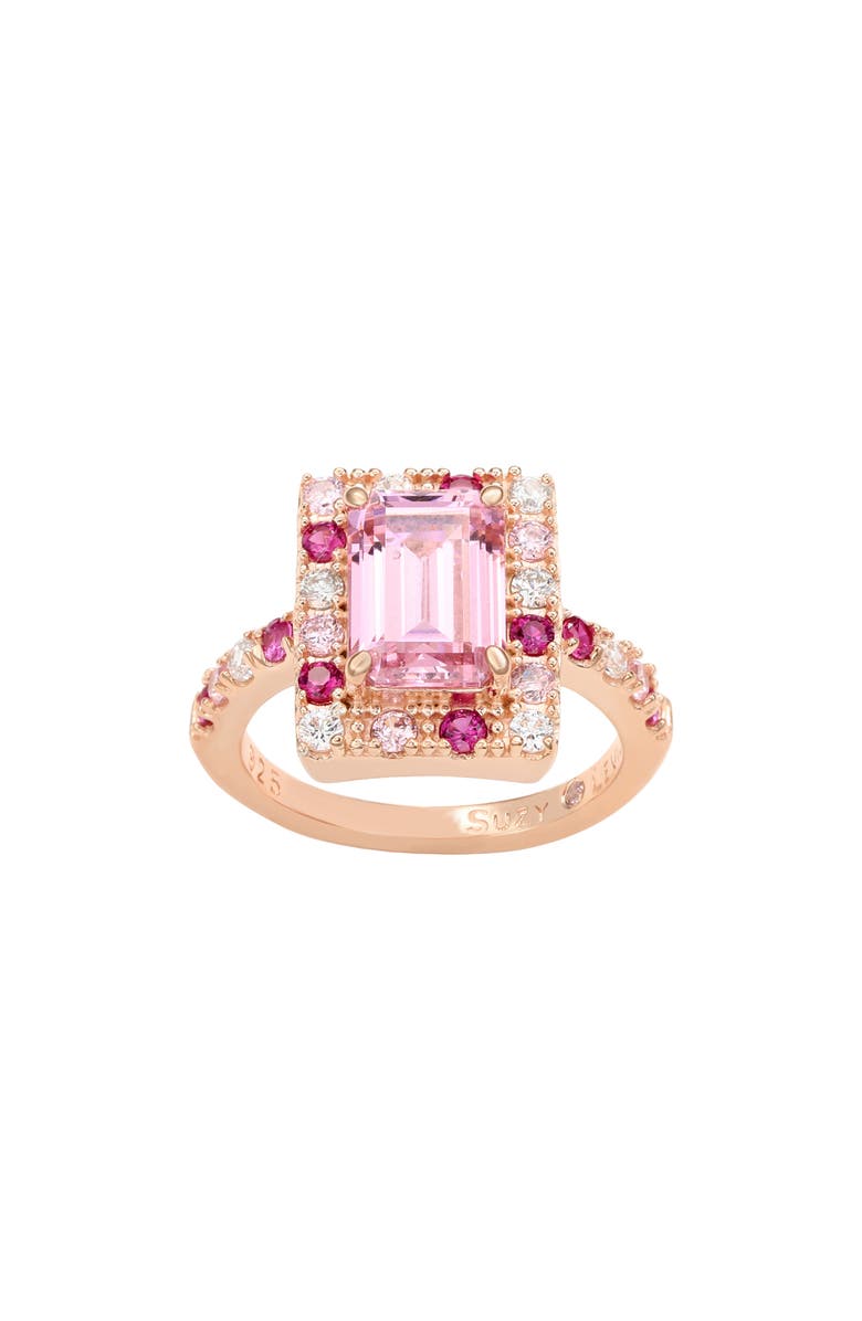 SUZY LEVIAN Mixed Pink Cubic Zirconia Ring, Alternate, color, Pink