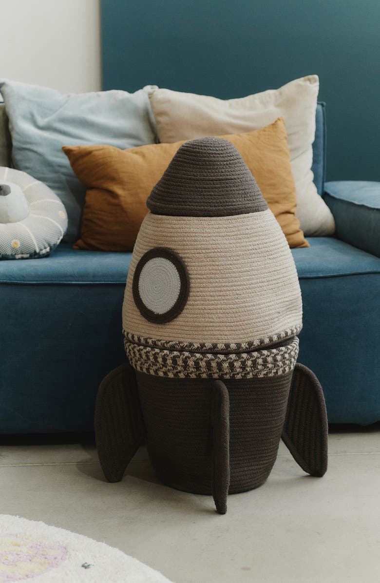 Lorena Canals Giant Basket Rocket, Alternate, color, Dark Grey