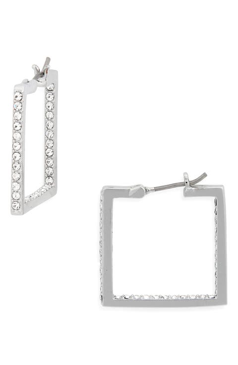 ピアス KARL LAGERFELD K/WOVEN MULTI EARRINGS Amazon.com: Karl Lagerfeld Paris 35 mm Stone Inside Hoop