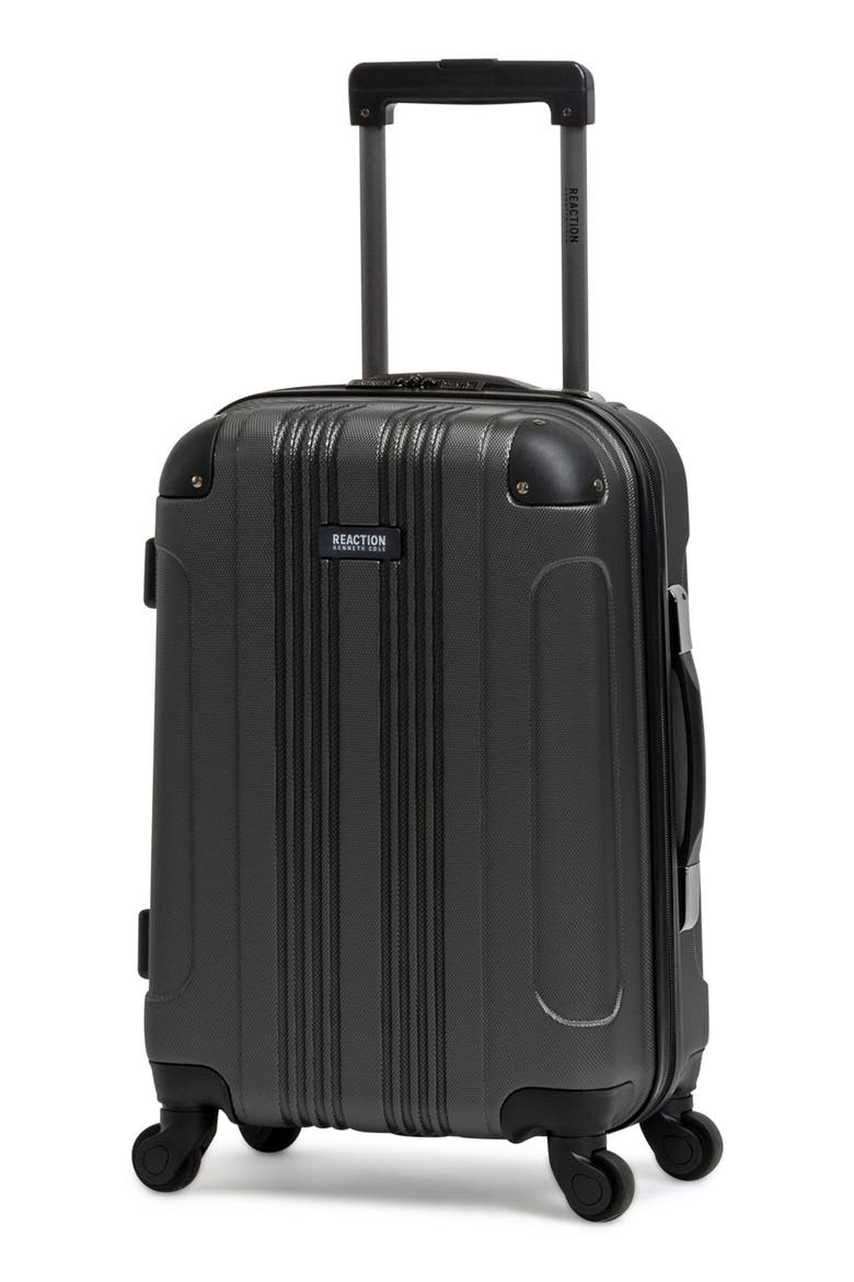 Out of Bounds Lightweight Hardside 4-Wheel Spinner Carry-On Luggage, Main, color, CHARCOAL