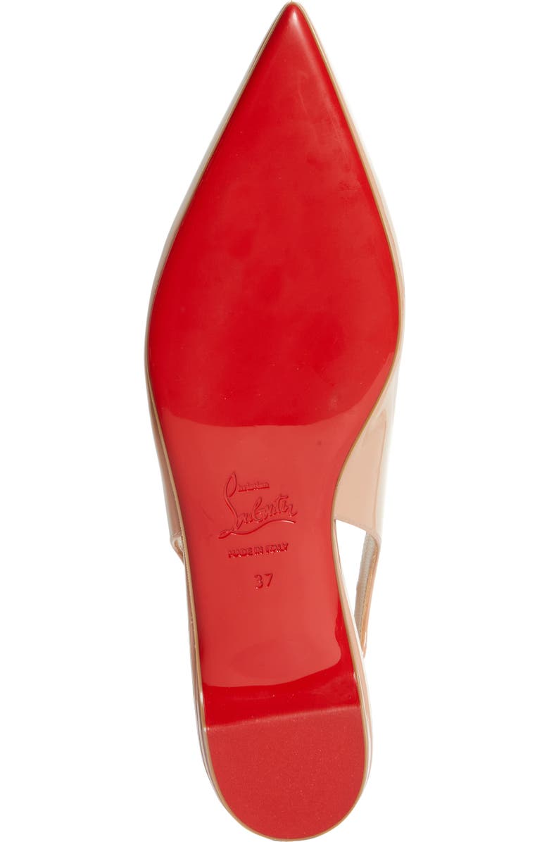 Christian Louboutin Hot Chickita Pointed Toe Slingback Flat, Alternate, color, Beige