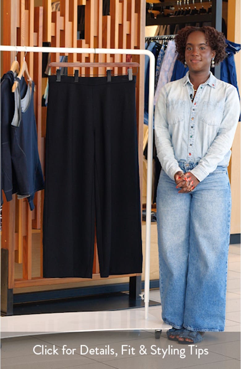 High Waist Wide Leg Ponte Knit Pants, sales video thumbnail
