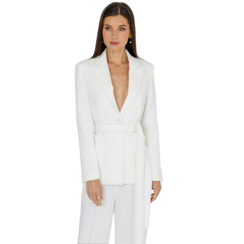 Akalia Yena Blazer With Belt In White