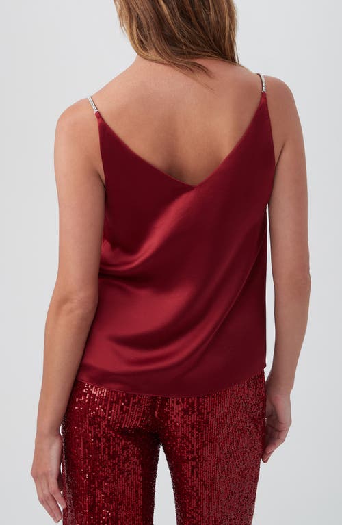 Shop Trina Turk Sella Rhinestone Camisole In Ruqa Red