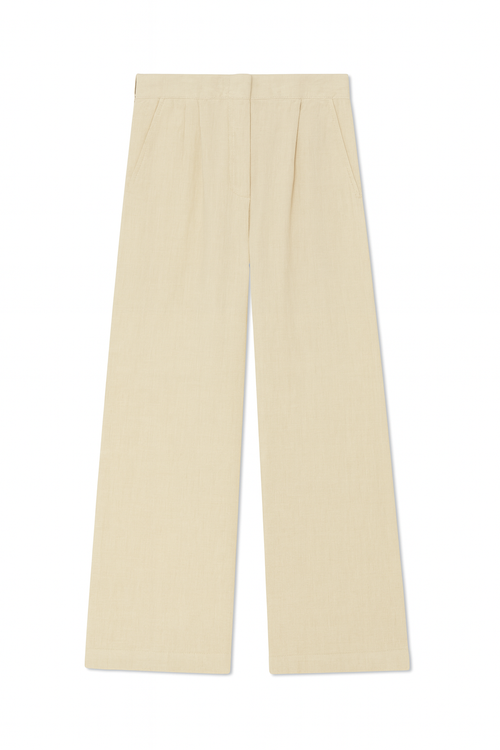Vir Vita Marina Linen Trouser In Neutral