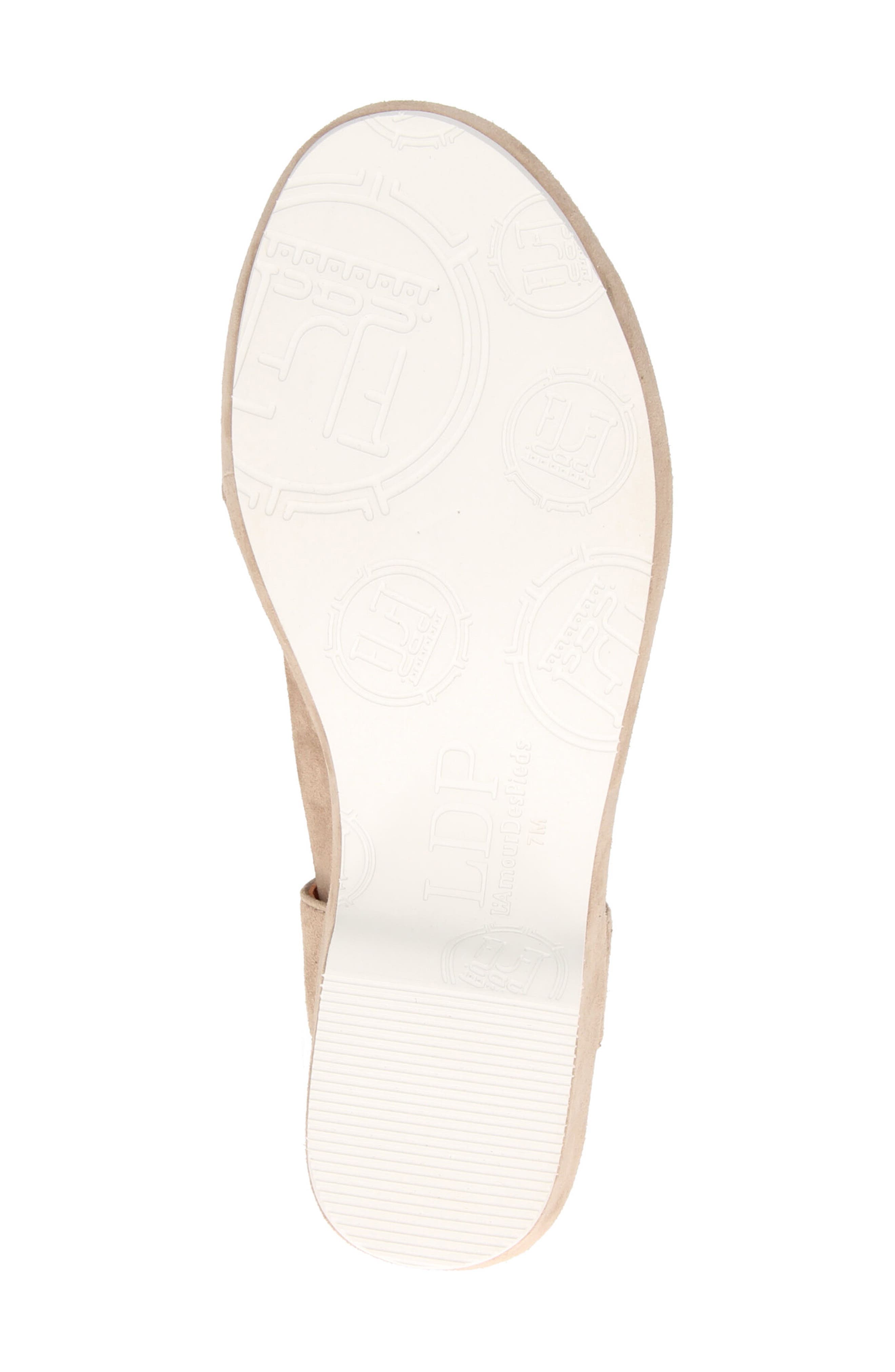 L'Amour des Pieds Marora Wedge Sandal, Alternate, color, Taupe/ White