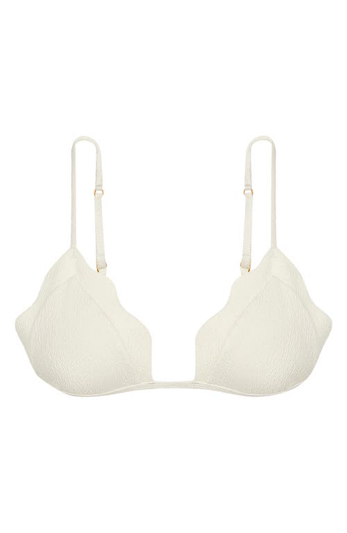 Vix Swimwear Firenze Lou Paral Triangle Bikini Top In Firenze White