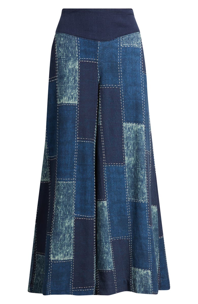 Free People Patches Wide Leg Jeans, Main, color, Indigo Patchwork