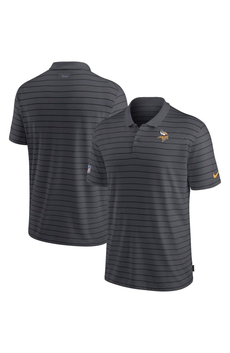 Nike Men's Nike Charcoal Minnesota Vikings Sideline Victory Coaches Performance Polo, Main, color, 