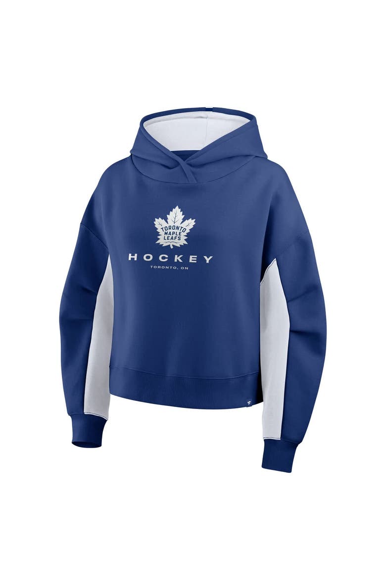 Women's Fanatics Blue Toronto Maple Leafs Back Check Boxy Hoodie, Alternate, color, Blue