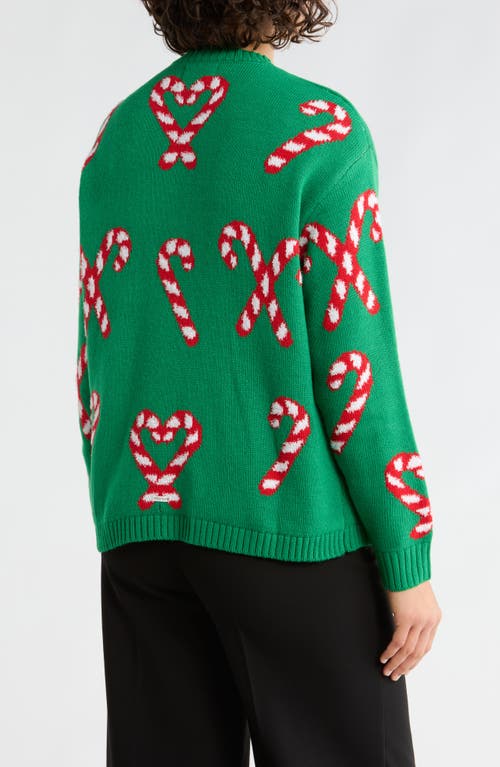 Vigoss Candy Cane Sweater In Green