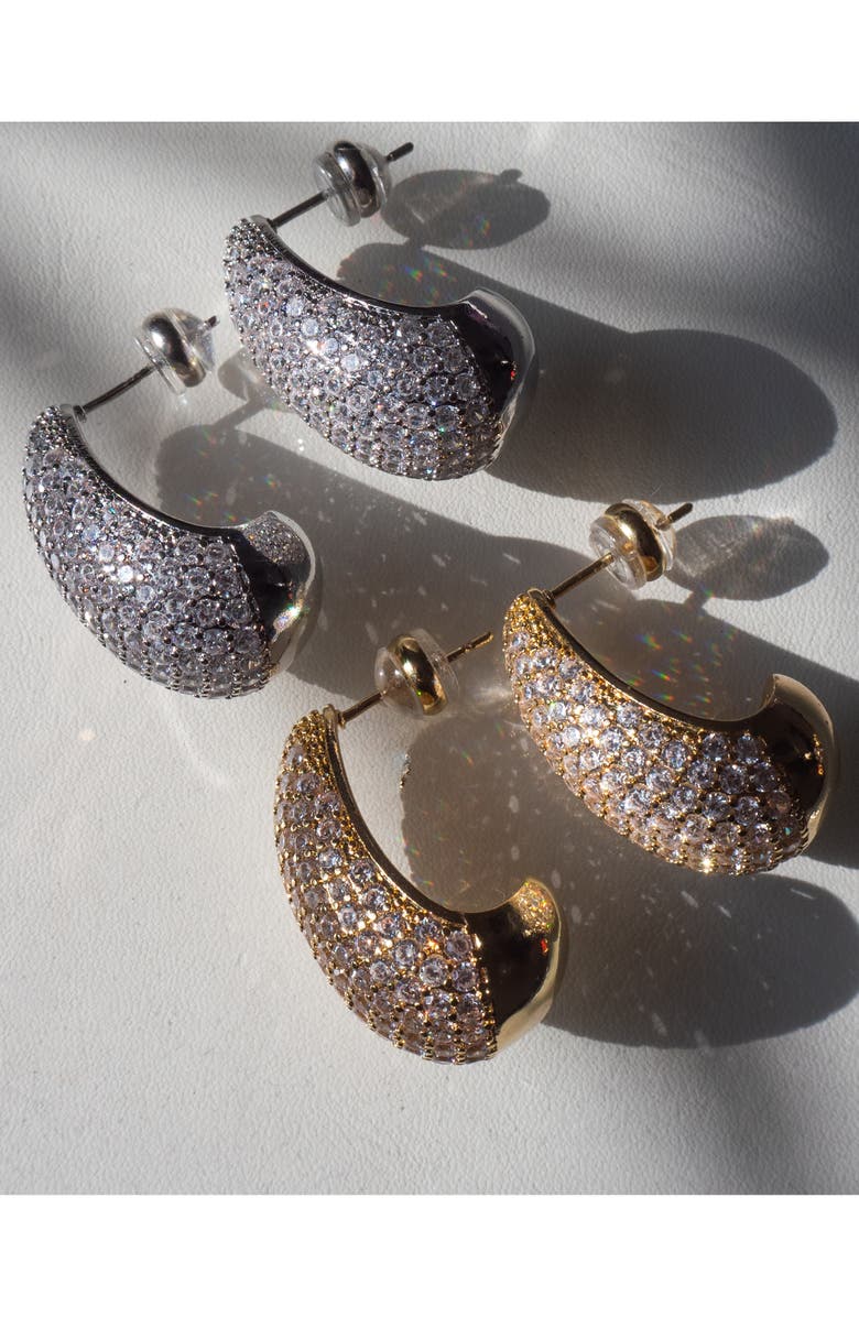 Luv AJ The Gia Pavé Cubic Zirconia Drop Earrings, Alternate, color,