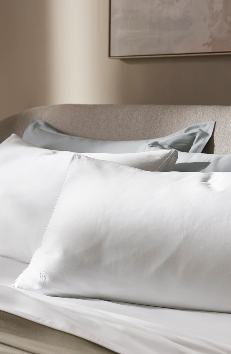 Boll & Branch Signature Set of 2 Piped Edge Pillowcases, Alternate, color, White/ White