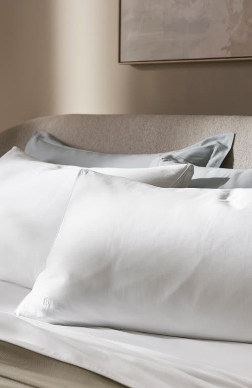 Boll & Branch Signature Set Of 2 Piped Edge Pillowcases In White