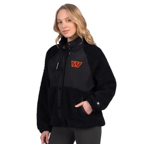 Women's Starter Black Washington Commanders On the Ball Sherpa Jacket
