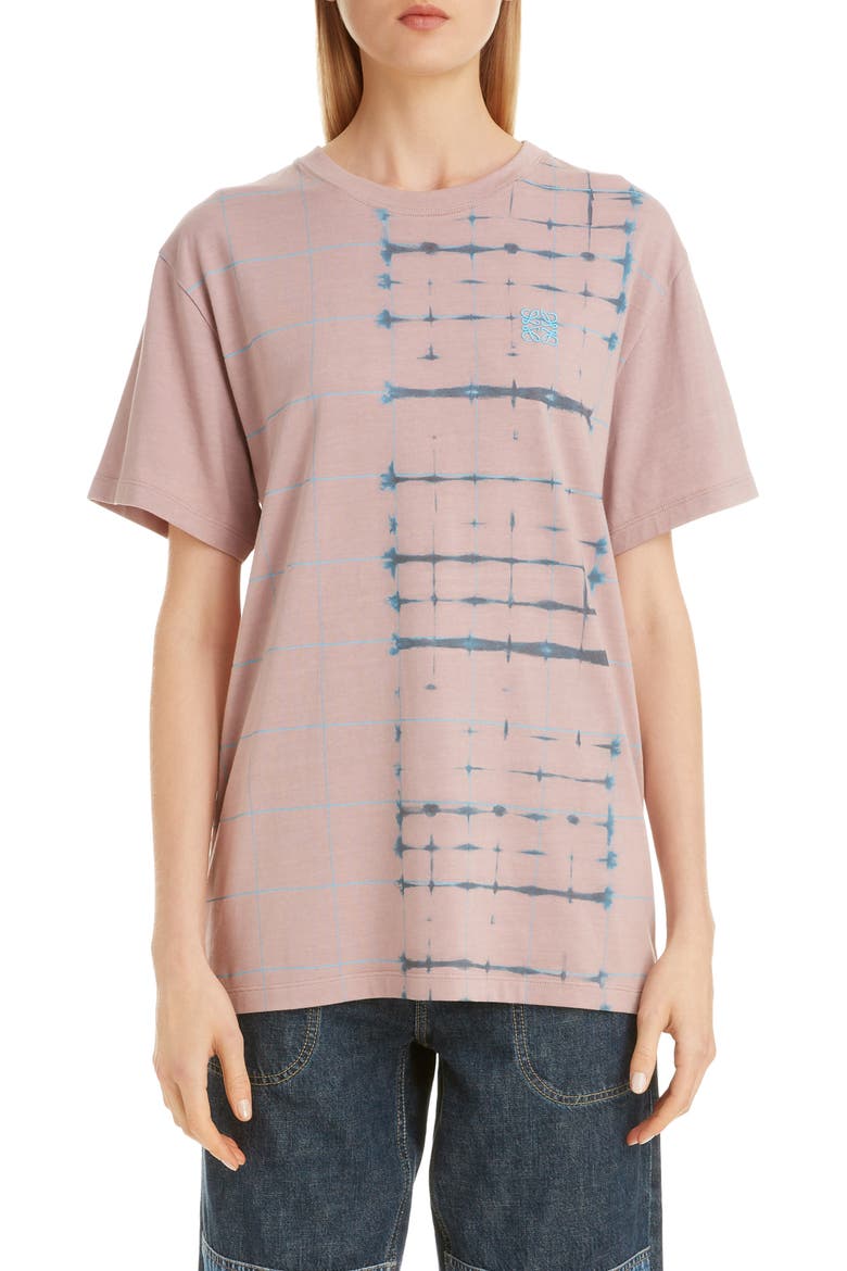 Tie Dye Logo Tee, Main, color, PINK/ BLUE