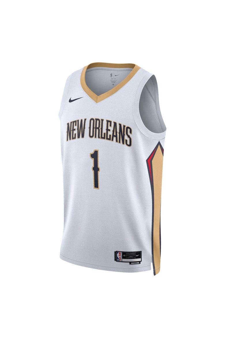 Unisex Nike Zion Williamson White New Orleans Pelicans Swingman Jersey - Association Edition, Alternate, color, White