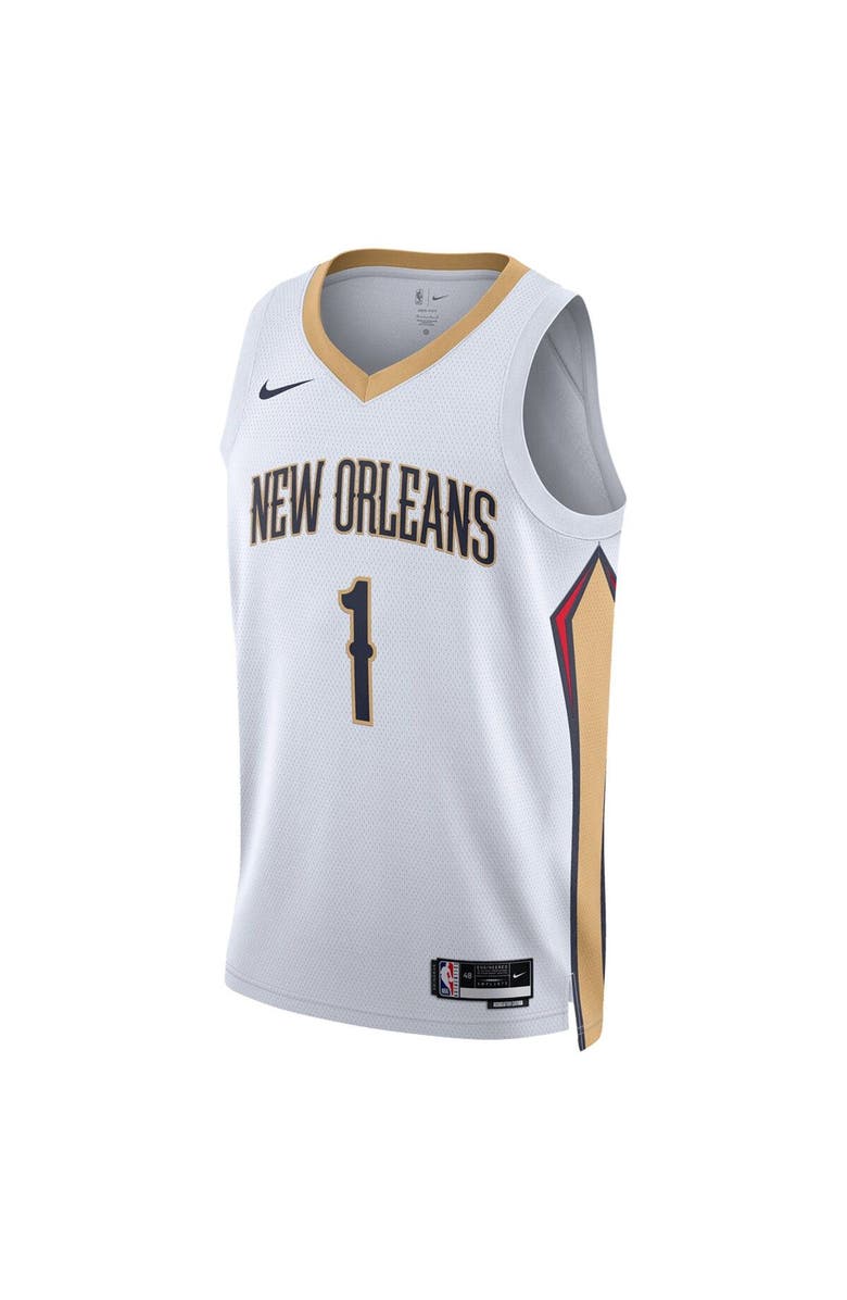 Nike Unisex Nike Zion Williamson White New Orleans Pelicans Swingman Jersey - Association Edition, Alternate, color, White