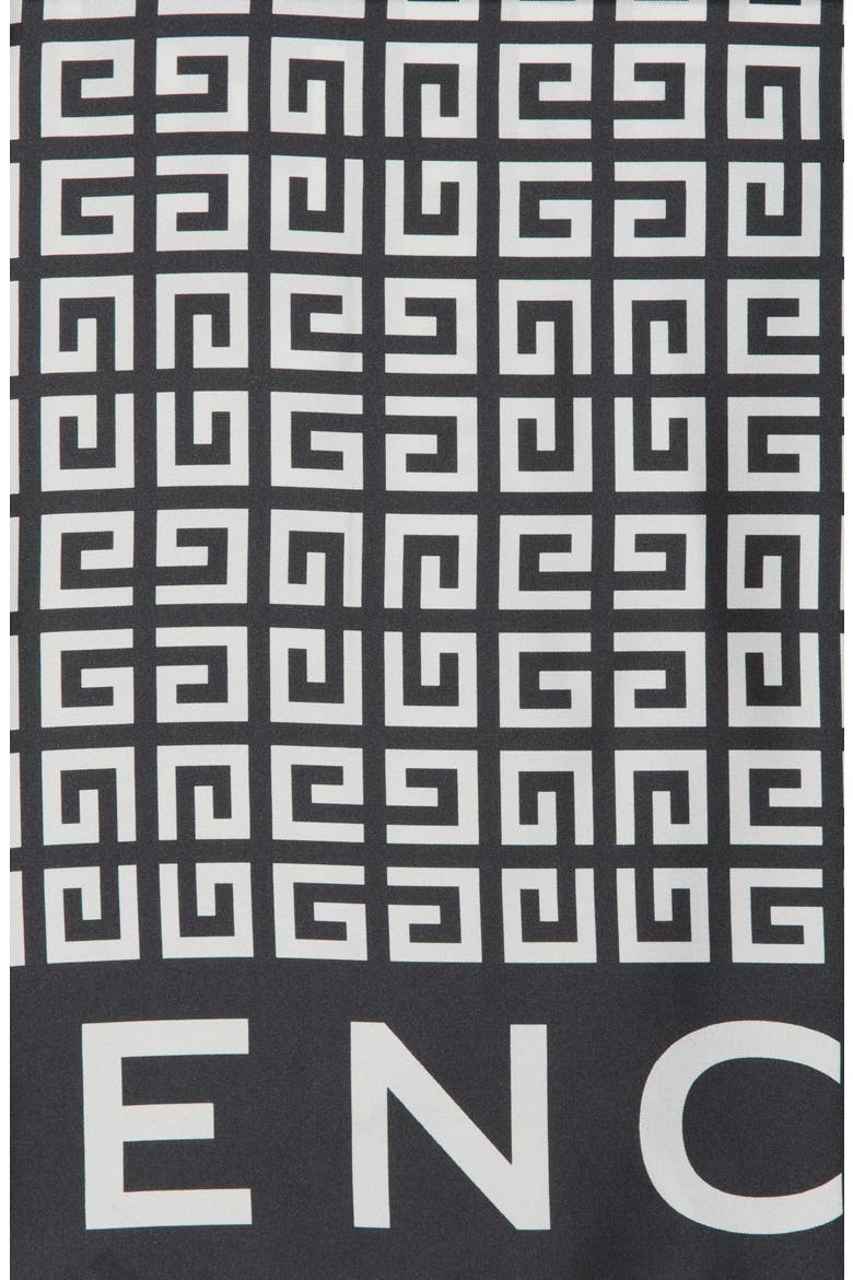 4G Small Silk Square Scarf, Alternate, color, GRAPHITE / WHITE