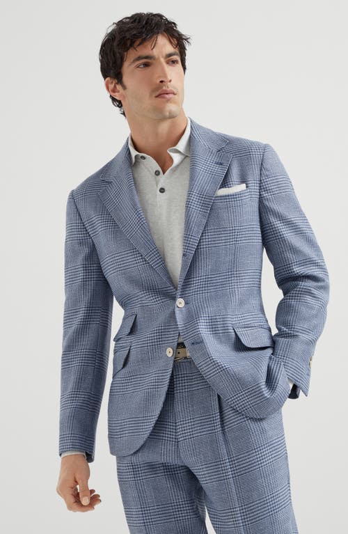 Brunello Cucinelli Deconstructed Cavallo Blazer In Blue