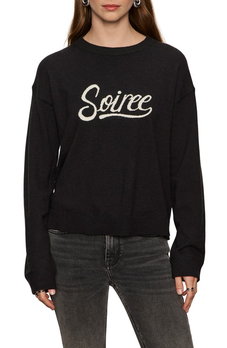 Sanctuary Crewneck Sweater, Main, color, Black