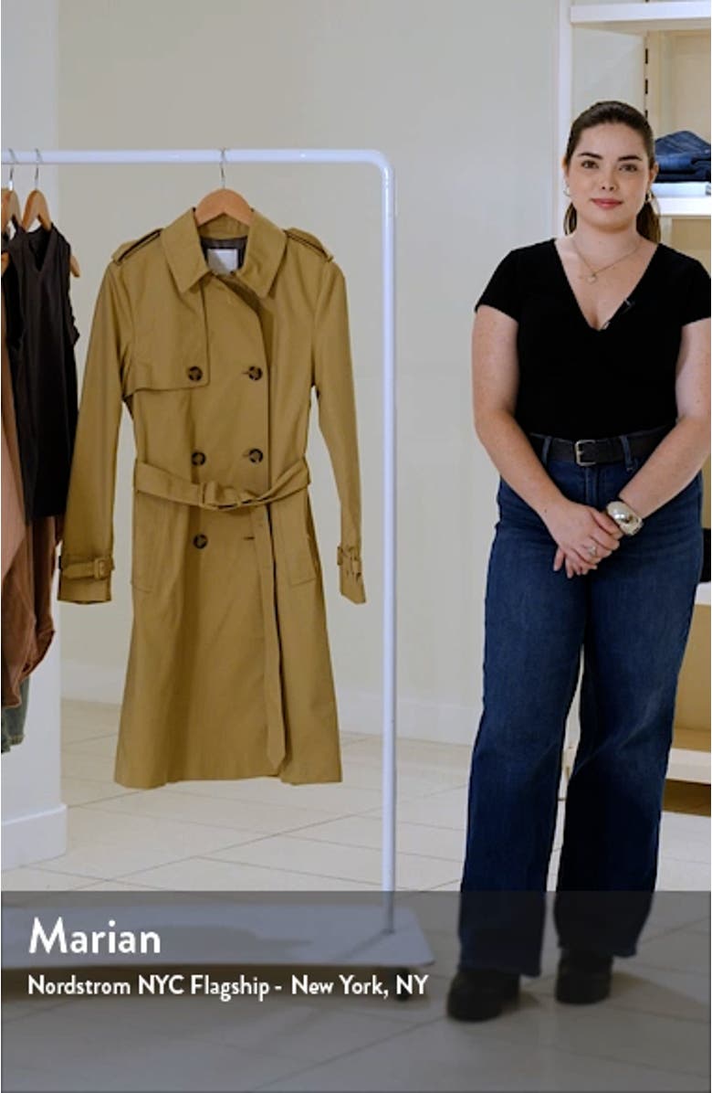 Classic Double Breasted Water Repellent Cotton Trench Coat, sales video thumbnail