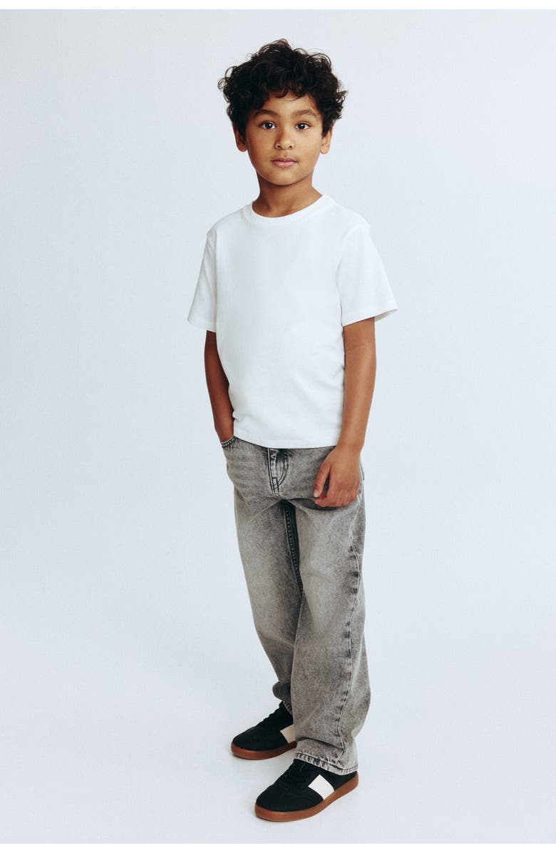 H&M Loose-fit jeans, Alternate, color, Light Denim Gray