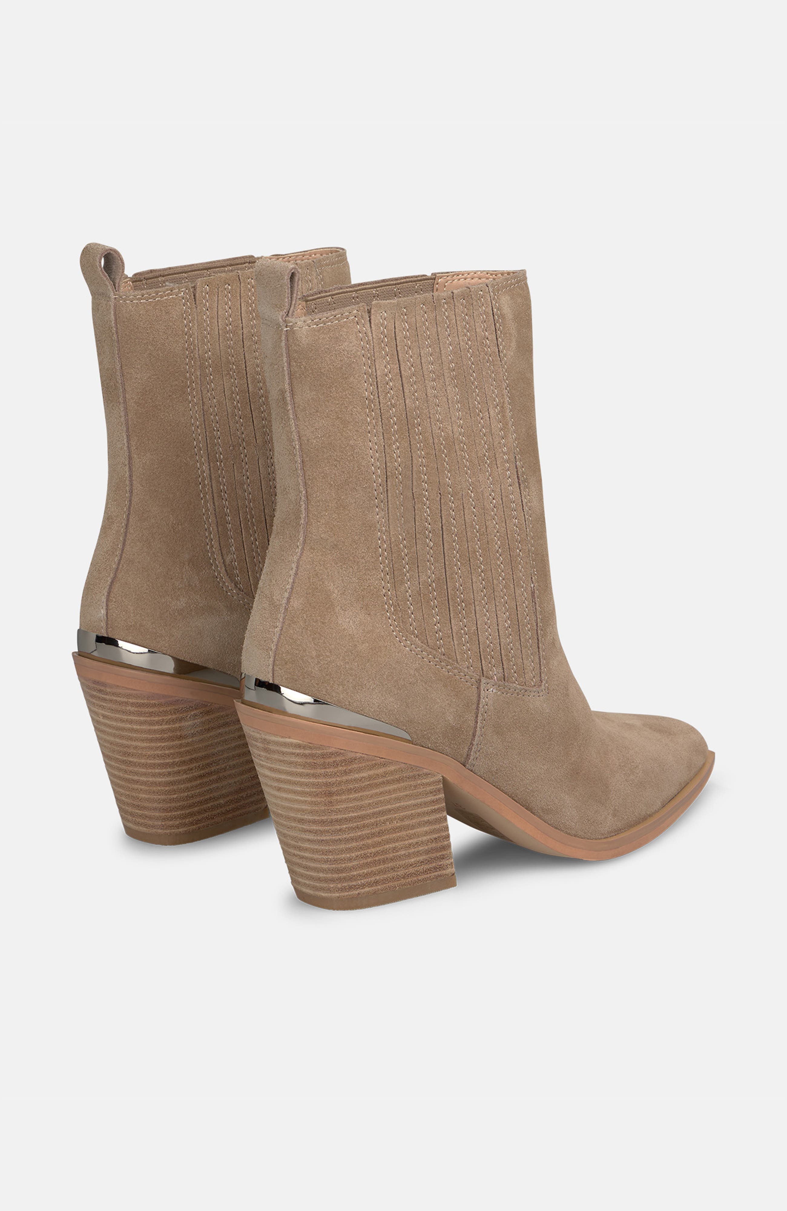 Metallic Heel Bootie, Alternate, color, Vison