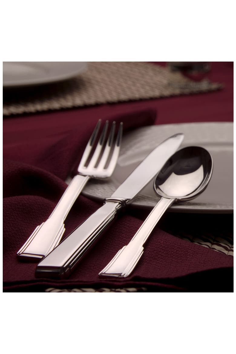 Art Deco 20-Piece Flatware Set, Alternate, color, SILVER