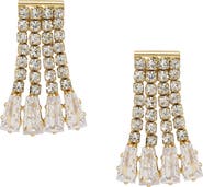 Ettika Crystal Fringe Stud Earrings