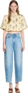 SANDRO Paisley print crop top