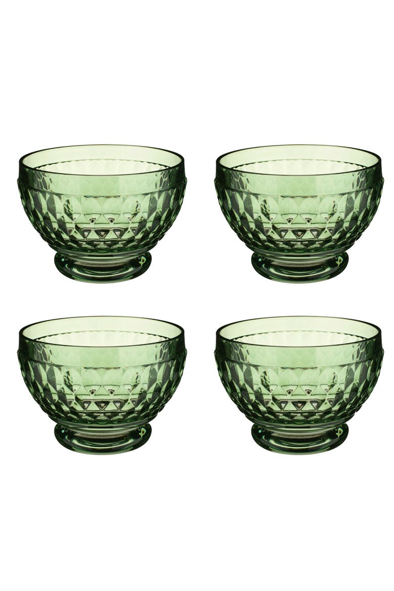 Boston coloured Set of 4 Individual Bowl, Alternate, color, green
