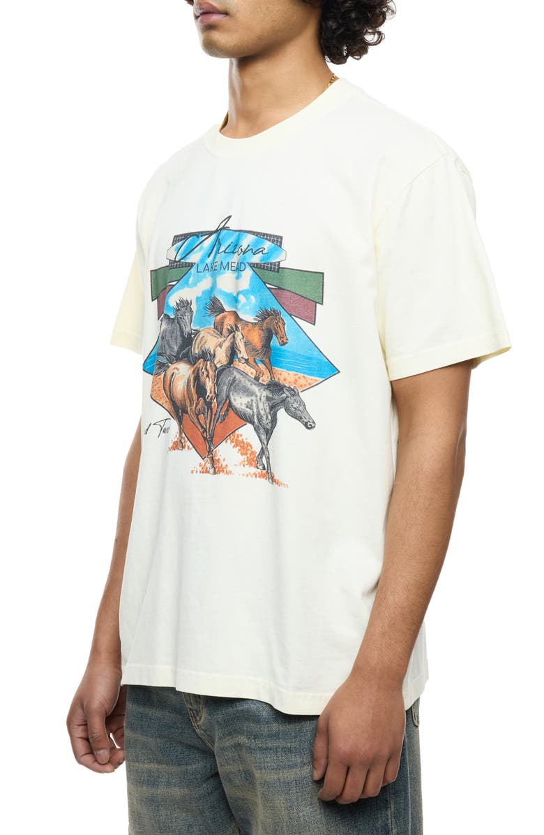 Round Two Mustang Graphic T-Shirt, Alternate, color, Bone