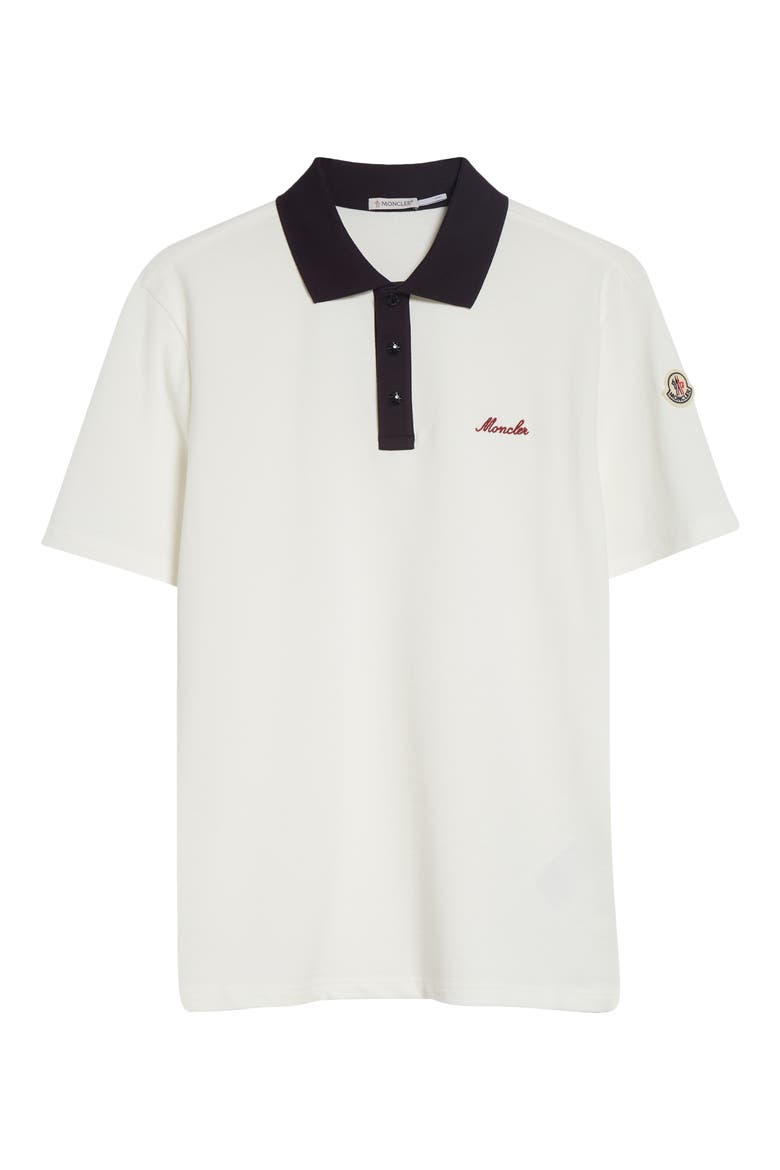 Logo Patch Cotton Piqué Polo, Alternate, color, SILK WHITE