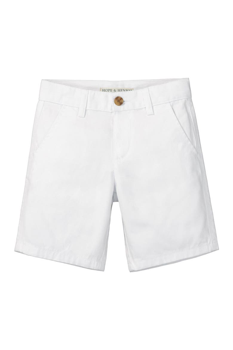 Baby Boys' Organic Stretch Chino Short, Infant, Main, color, White Stretch