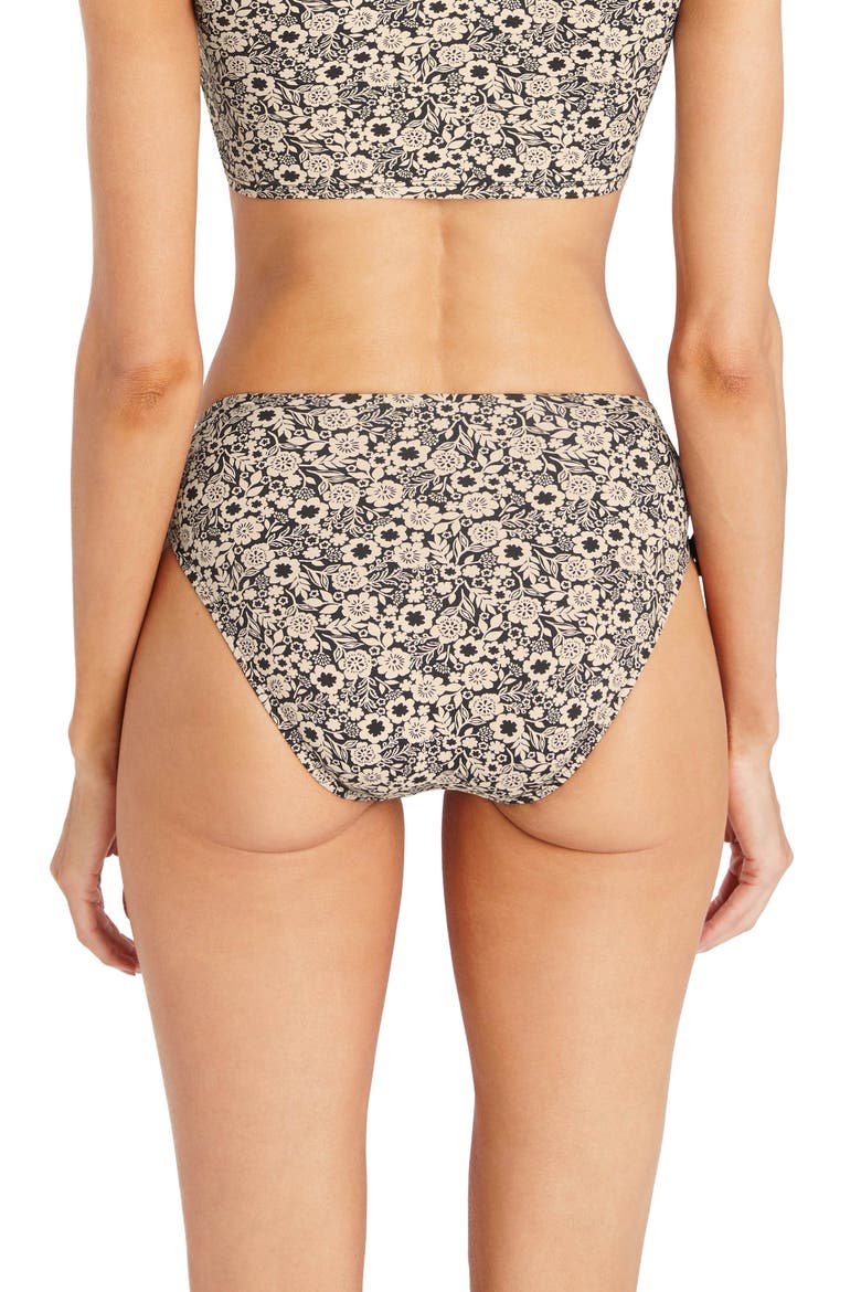 Aubrey High Waist Bikini Bottoms, Alternate, color, BLACK IVORY