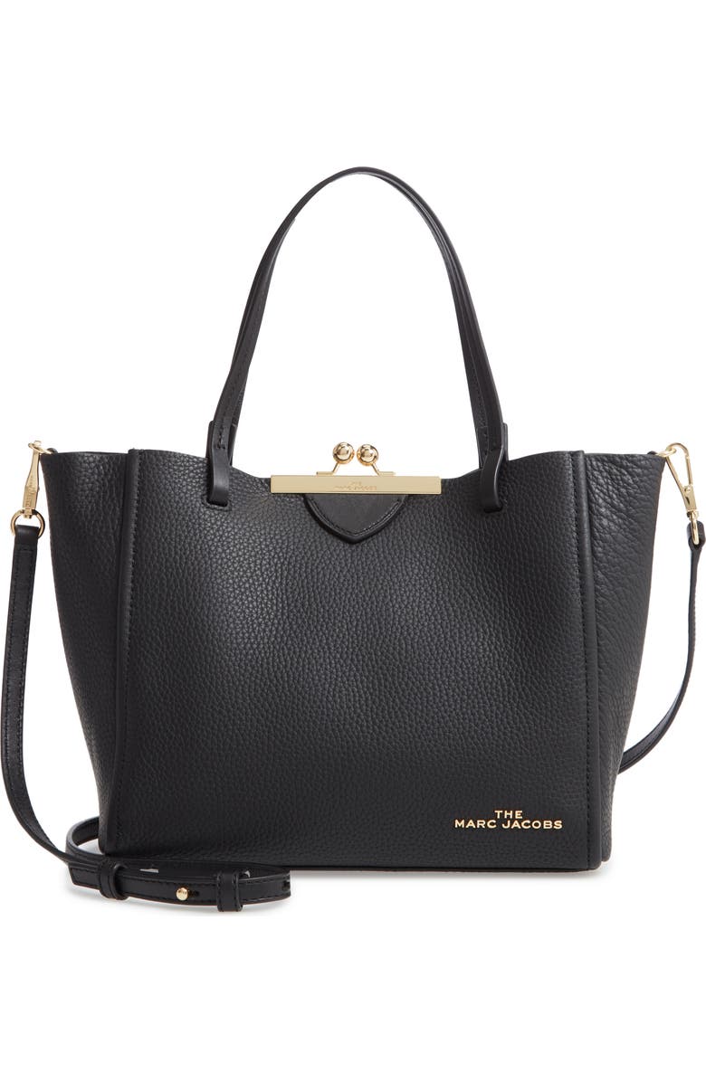The Marc Jacobs The Kiss Lock Mini Leather Tote, Main, color,