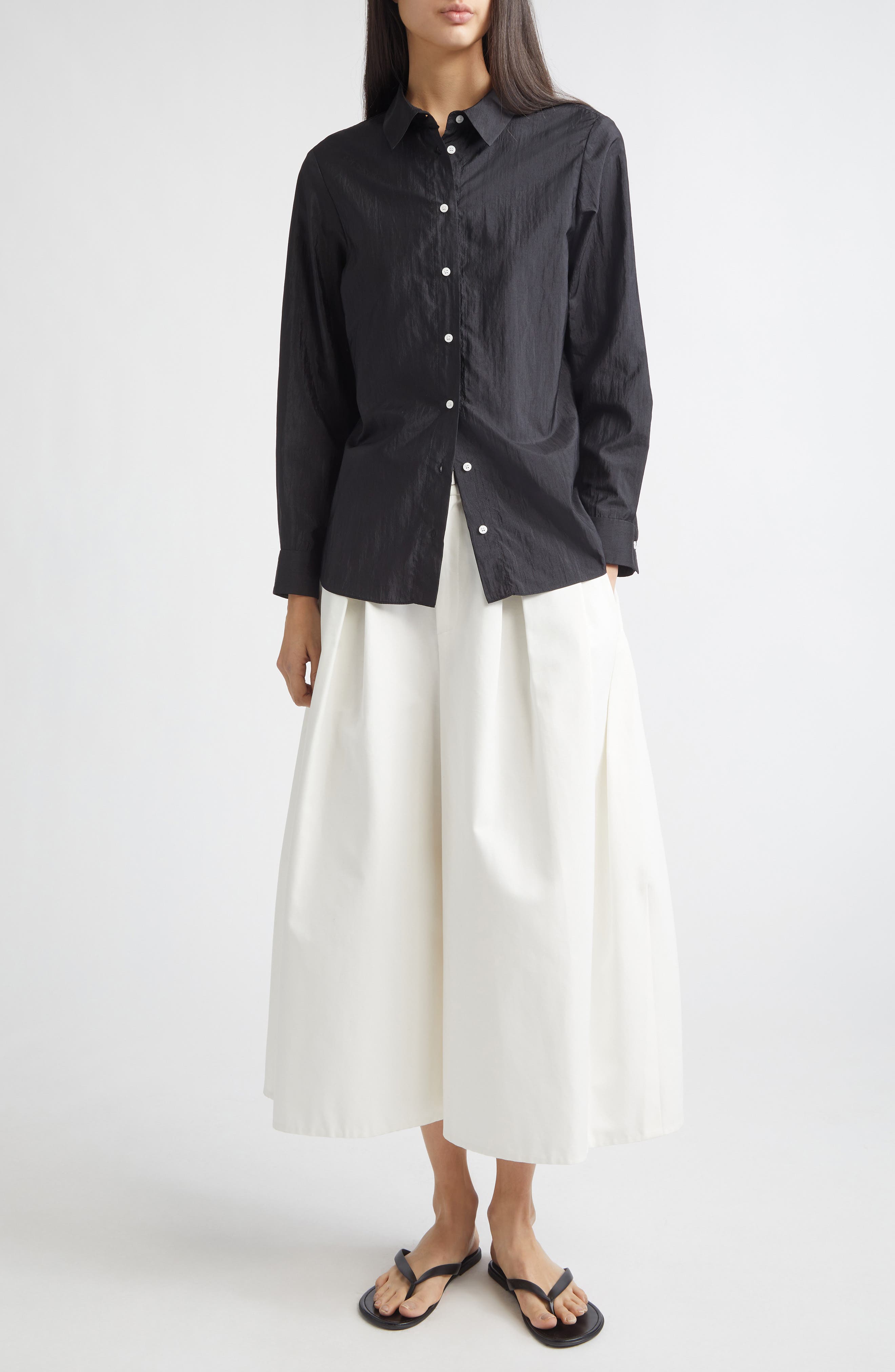 Bryant Nylon & Silk Button-Up Shirt - image 2