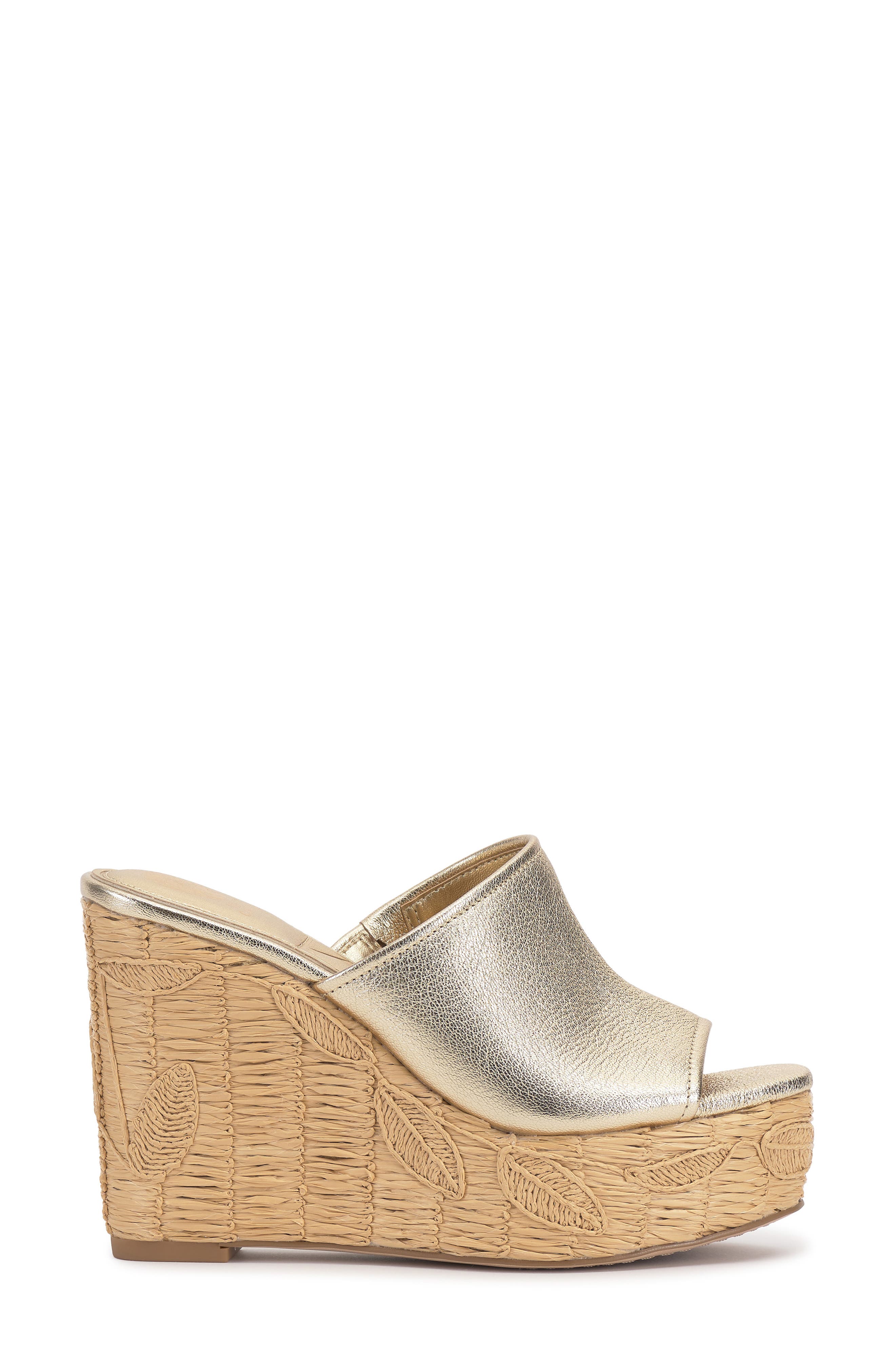 Vince Camuto Etta Platform Wedge Sandal, Alternate, color, Egyptian Gold
