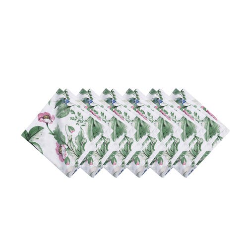 C & F Home C&f Home Marcy Blooms Cotton Cloth Napkins Set Of 6 In Green